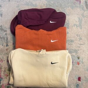 Nike Sweatshirt Trio - Maroon, Orange, Beige